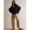 Women'S Button Oversized Side Slit High Low Sweatshirt Long Sleeve Reverse Seam Pullover Tunic Tops Black XL 5
