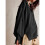 Women'S Button Oversized Side Slit High Low Sweatshirt Long Sleeve Reverse Seam Pullover Tunic Tops Black XL 8