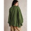 Women'S Button Oversized Side Slit High Low Sweatshirt Long Sleeve Reverse Seam Pullover Tunic Tops Army Green M 7