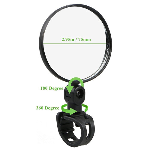 Universal Mini Rotary Rearview Handlebar Mirror for Bicycle 2