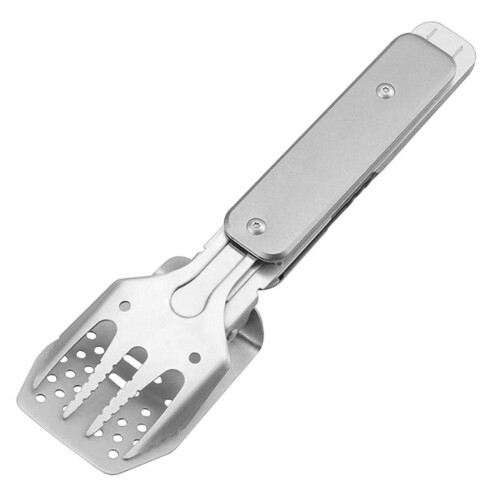 Σετ εργαλείων μπάρμπεκιου 4 σε 1 Mini BBQ από ανοξείδωτο ατσάλι με σπάτουλα, πιρούνι, 1