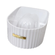 White Nail Soaking Bowl for Manicures, Ergonomic HandFit Design, Easy Gel Removal, SalonGrade Use