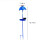 Solcelledrevet fuglefoderbordslampe i jern, blå, 19,3x18x111cm 3