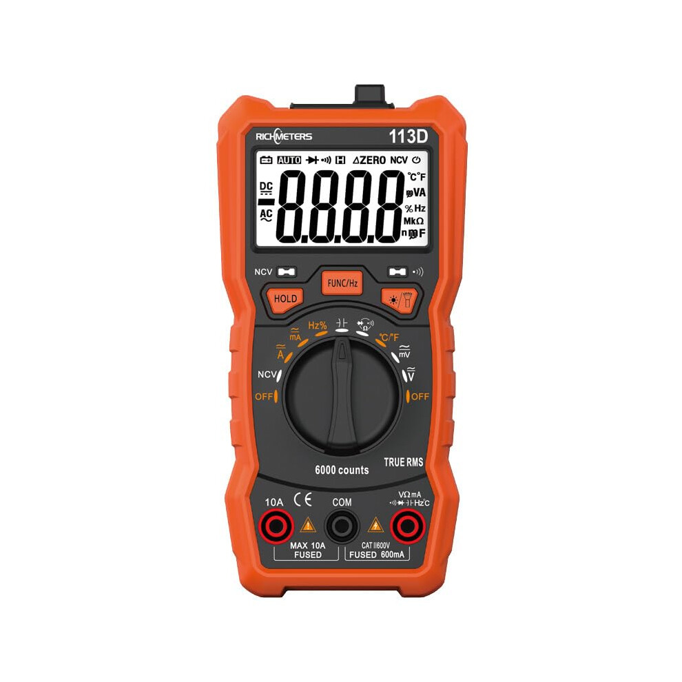 Digital Multimeter Rm113a Auto Range 6000 Counts With Temperature And Capacitance Measurement Ncv 9330225549314