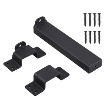 Black Slide Bolt Gate Latch Lock for Wooden Fence Barn or Yard Door Outdoor Rust Protection