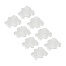 50pcs Clear Glass Nail Color Display Tips with Water Ripple Design, Accurate Swatch Board for Nail Art Practice