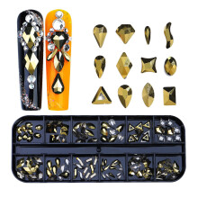 Nail Art Rhinestones AB Crystal Gems Flat Back MultiShape Design for Acrylic Nails and DIY Crafts (Style 5)