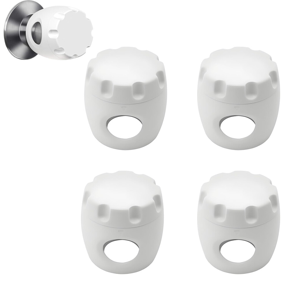 4PCS Child Proof Door Knob Safety Covers, Durable Reusable Childproof Design for Kitchen and Bathroom
