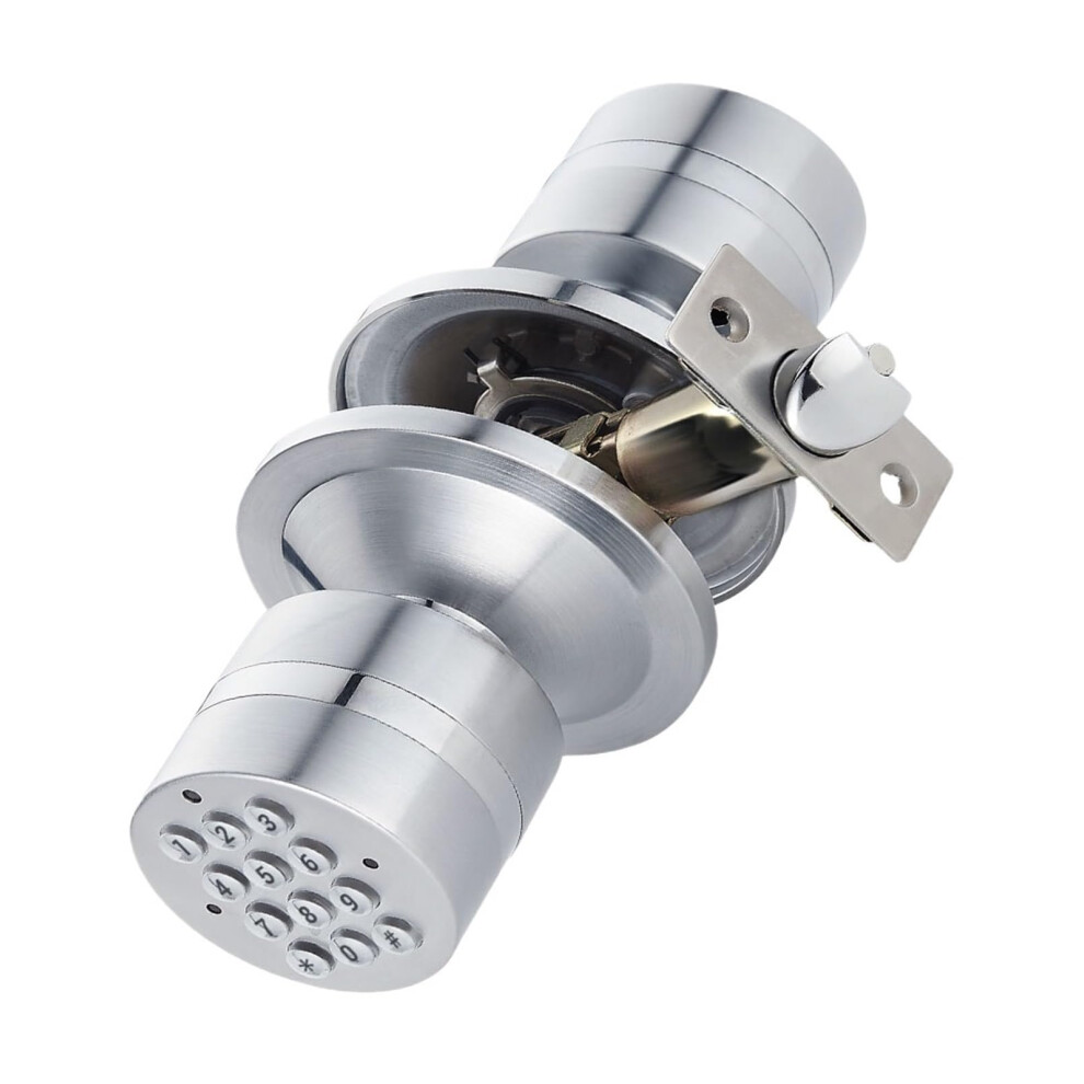 Keyless Entry Door Knob With Smart Keypad, Automatic Locking And Battery Backup, Silver Finish 9330225549451