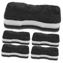 5PCS Dual Sided Dishwashing Sponge Pads, Non Scratch Kitchen Scrubber with Ergonomic Waist Design for Household Cleaning