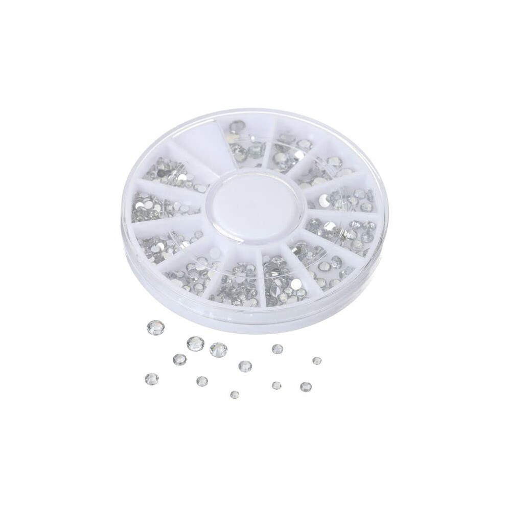 White 3D Nail Art Decorations Nail Rhinestones Set With Irregular Beads For Salon Quality Manicure Design