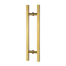Modern Gold Rectangular Glass Door Handle with Ergonomic Pull Grip for Office or Barn Doors 23.6in and 36cm