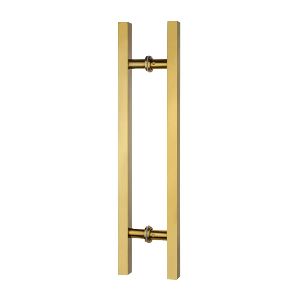 Modern Gold Rectangular Glass Door Handle With Ergonomic Pull Grip For Office Or Barn Doors 23.6In And 36Cm 9330225593669