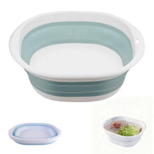 Collapsible Wash Basin Foldable Plastic Bucket Large Capacity for Camping Travel Laundry and Home Use