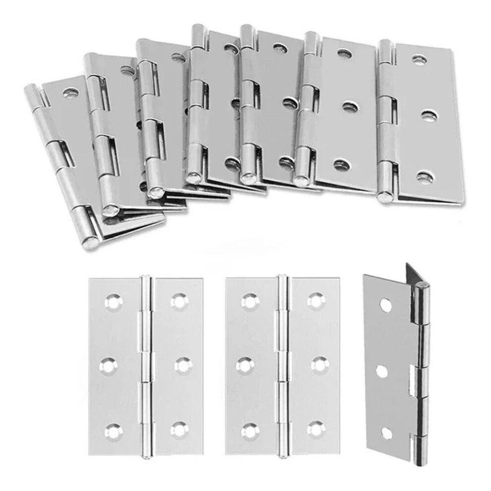 Stainless Steel 3 Inch Ball Bearing Door Hinges 10 Pack Heavy Duty Silent Smooth Operation 9351714858892