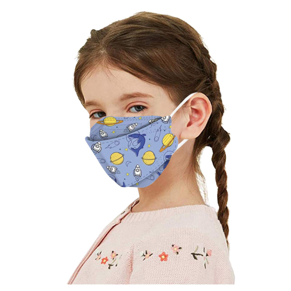 Kf94 Kids Disposable Face Mask 10 Pack 4Layer 3D Fish Type Breathable Protective Masks For Ages 310 9073542256212
