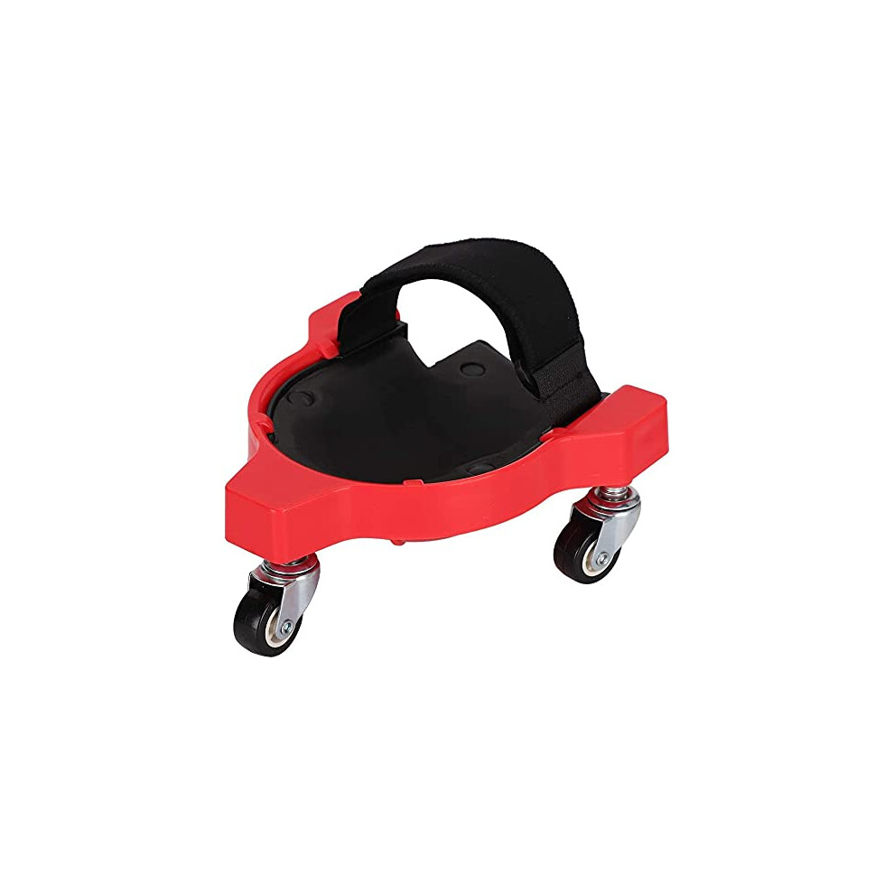 2Pcs Rolling Knee Pads With Wheels Adjustable Strap Ergonomic Support For Flooring Painting Red 9073542256243