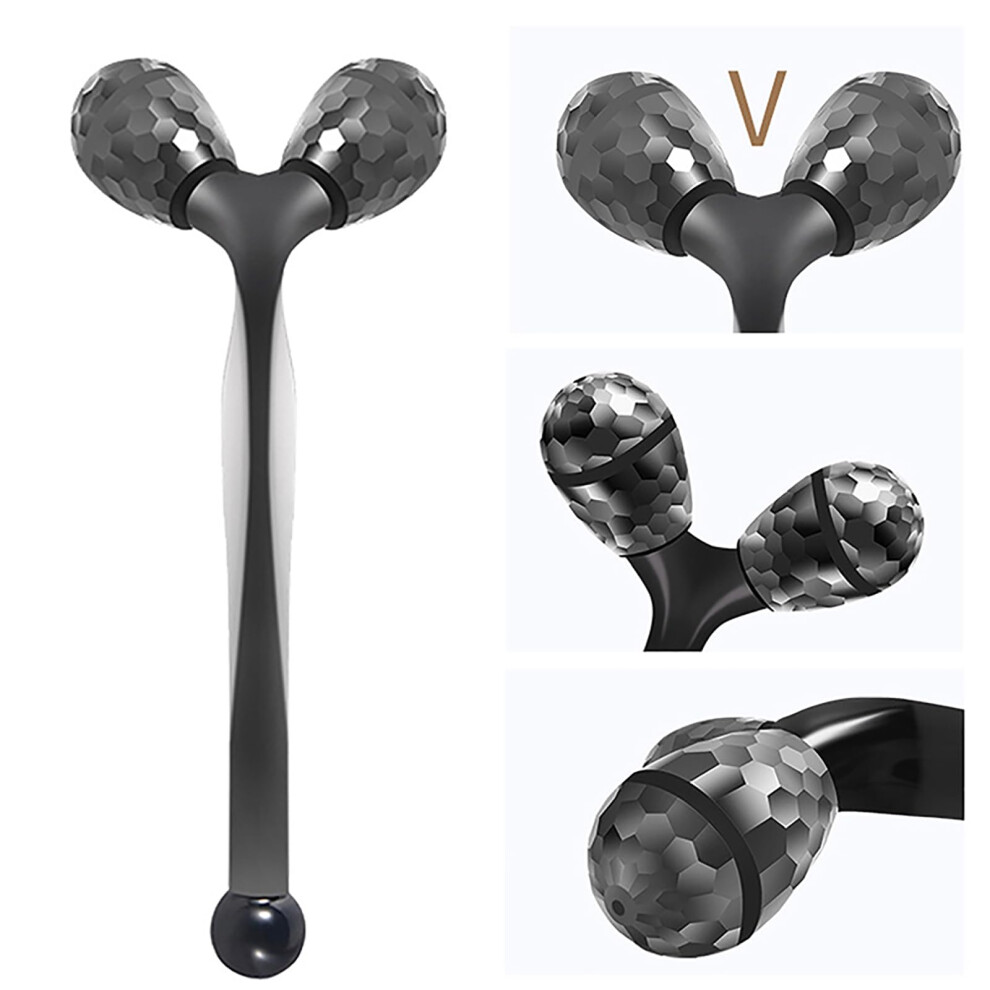 Face Roller Massager Double Head Magnetic Facial Massage Tool for Lifting and Eye Revitalization