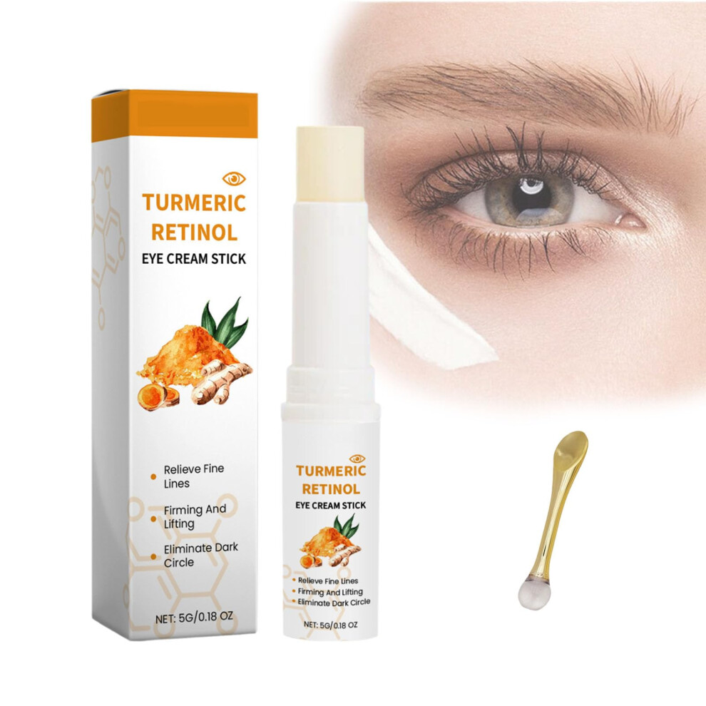 Cream/Dark Under Eye Stick For Puffiness And Circles, Turmeric Eye Balm Hydrating Serum (1Pcs)