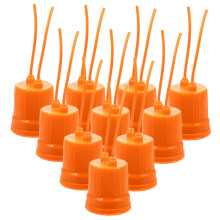 10pcs Vintage Orange E27 Lamp Socket Holders, Threaded Secure Fit Light Bulb Base for DIY Lighting
