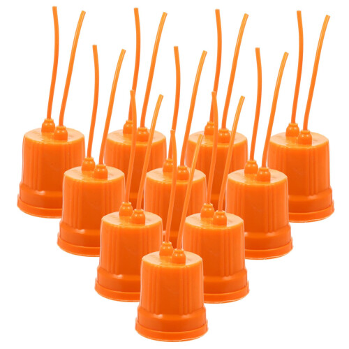 10pcs Vintage Orange E27 Lamp Socket Holders, Threaded Secure Fit Light Bulb Base for DIY Lighting