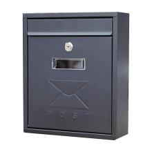 Wall Mounted Mailbox Lockable Galvanized Steel Post Box Weatherproof Outdoor Letter Box