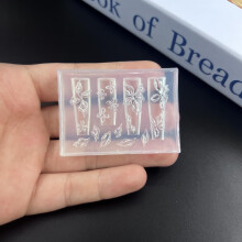 1Pc Cream Bow Bear 3D Silicone Nail Mold for DIY Manicure Decoration Reusable Transparent Template