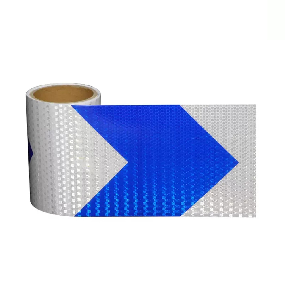 Reflective Tape 15Cm X 3M Intensity Safety Warning Tape For Trucks Trailers Cars Blue/White 9073542212829