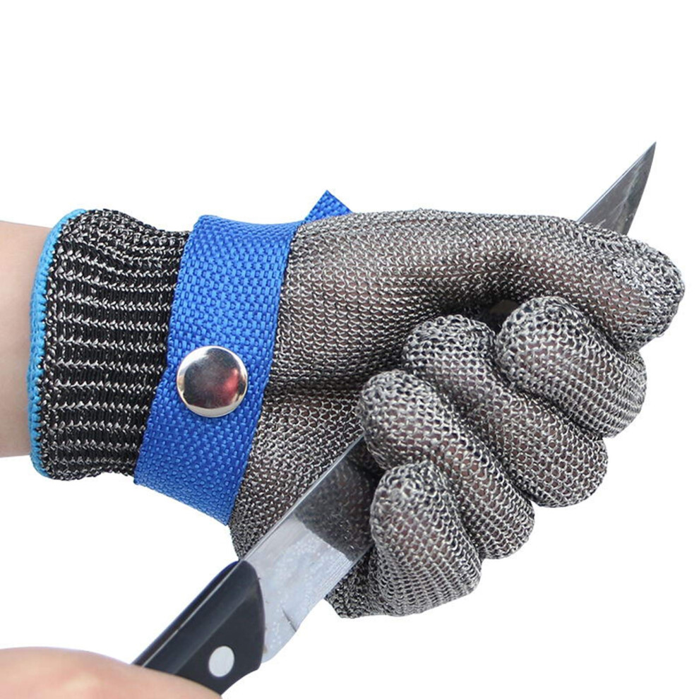 Xxl Stainless Steel Cut Resistant Glove Level 5 Protection For Kitchen Meat Cutting And Wood Carving 9330225594727