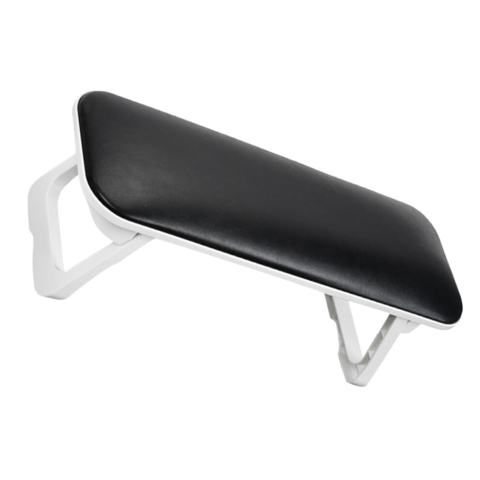 Black Foldable Nail Arm Rest Cushion With Nonslip Pu Surface And Ergonomic Wrist Support For Manicure Table