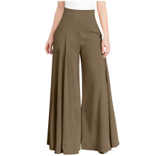 Women's Loose Straight Leg Comfortable Casual Trousers-Camel L