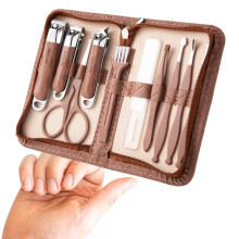 Professional Manicure Pedicure Set for Women, Carbon Steel Nail Clippers Kit with Case for Home and Travel