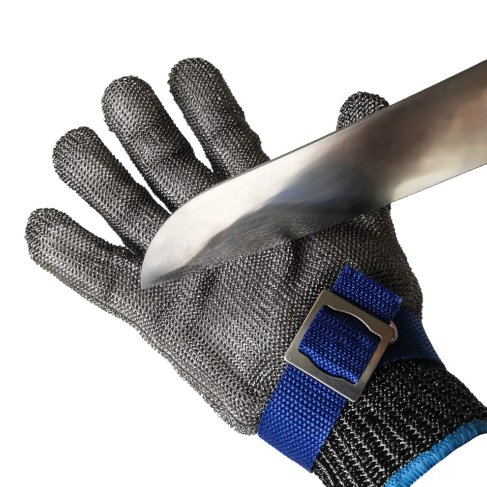 Level 5 Cut Resistant Gloves Xlarge, Food Grade Safety Gloves With Stainless Steel Wire Mesh And Adjustable Buckle 9330225594840