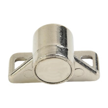 Magnetic Door Catch Silver Zinc Alloy Soft Close Cabinet Door Stopper 2pcs Easy Installation