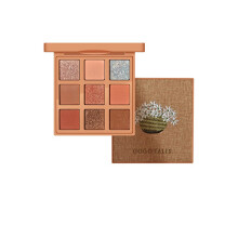 Pink Eyeshadow Palette 9 Color Shimmer Matte Velvet Shades for Daily and Evening Makeup