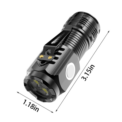 Φακός LED FloHua 20W, Φορητός Μίνι Φωτιστικός με Κλιπ Εναλλαγής, IPX6 Ανθεκτικός στο Νερό, 2