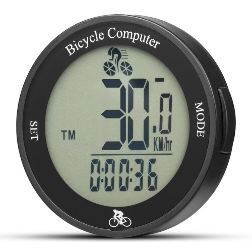 Trådløs sykkelcomputer Vanntett LCD-speedometer 1-pakning 2