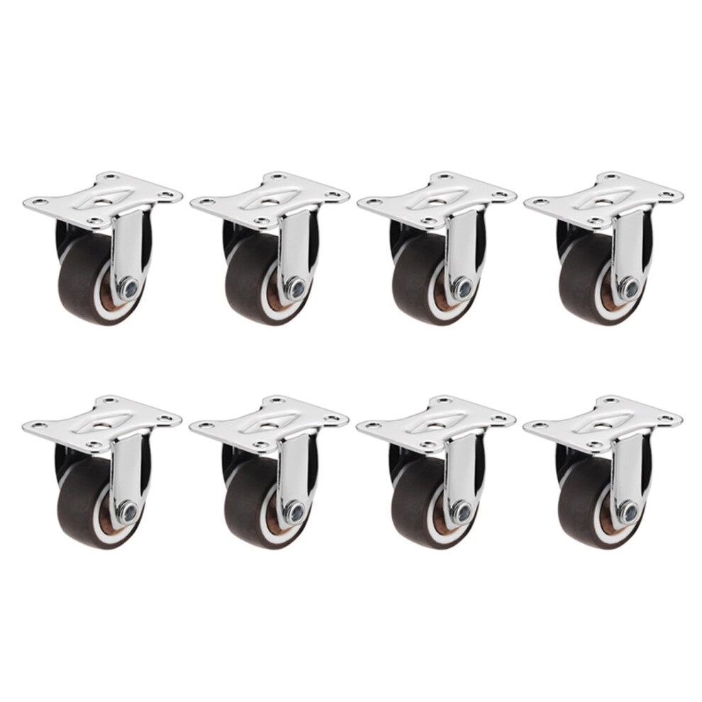 8Pcs 1.25 Inch Soft Rubber Furniture Caster Wheels, 360 Swivel Casters For Trolley And Chair 9330225551454