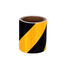 Reflective Safety Tape 15cm x 3m Black Yellow Visibility Waterproof Adhesive PVC for Vehicles Trailers Outdoor Use