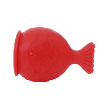 Lip Plumping Tool Silicone Fish Shape Lip Suction Enhancer for Gentle PreMakeup Prep Red Rubber