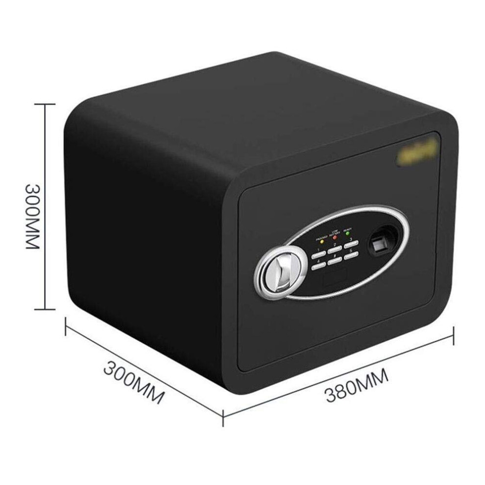 Biometric Fingerprint Home Safe Fireproof Steel Security Box With Dual Access And Alarm Black 9073542257295
