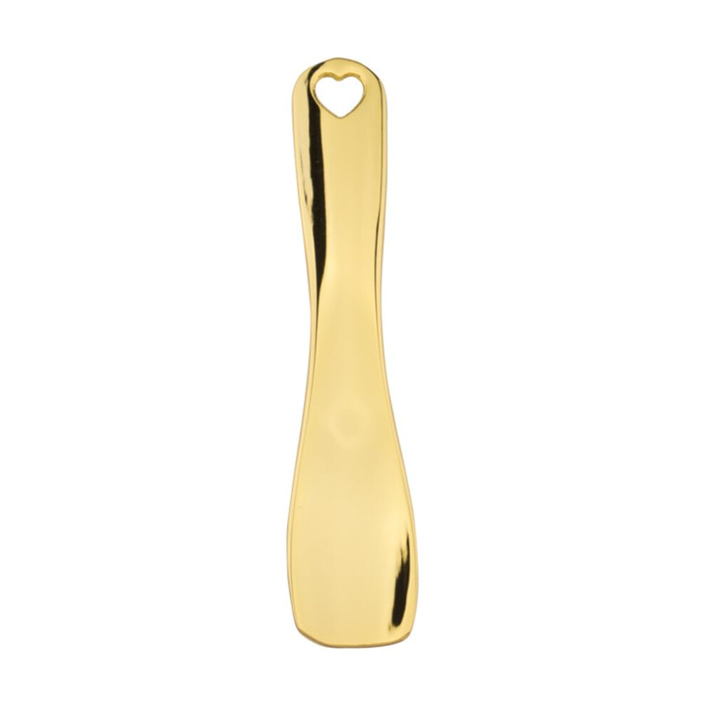 Gold/Cream Zinc Alloy Face Scoop Cosmetic Metal Spoon For Hygienic Application And Dual Massage