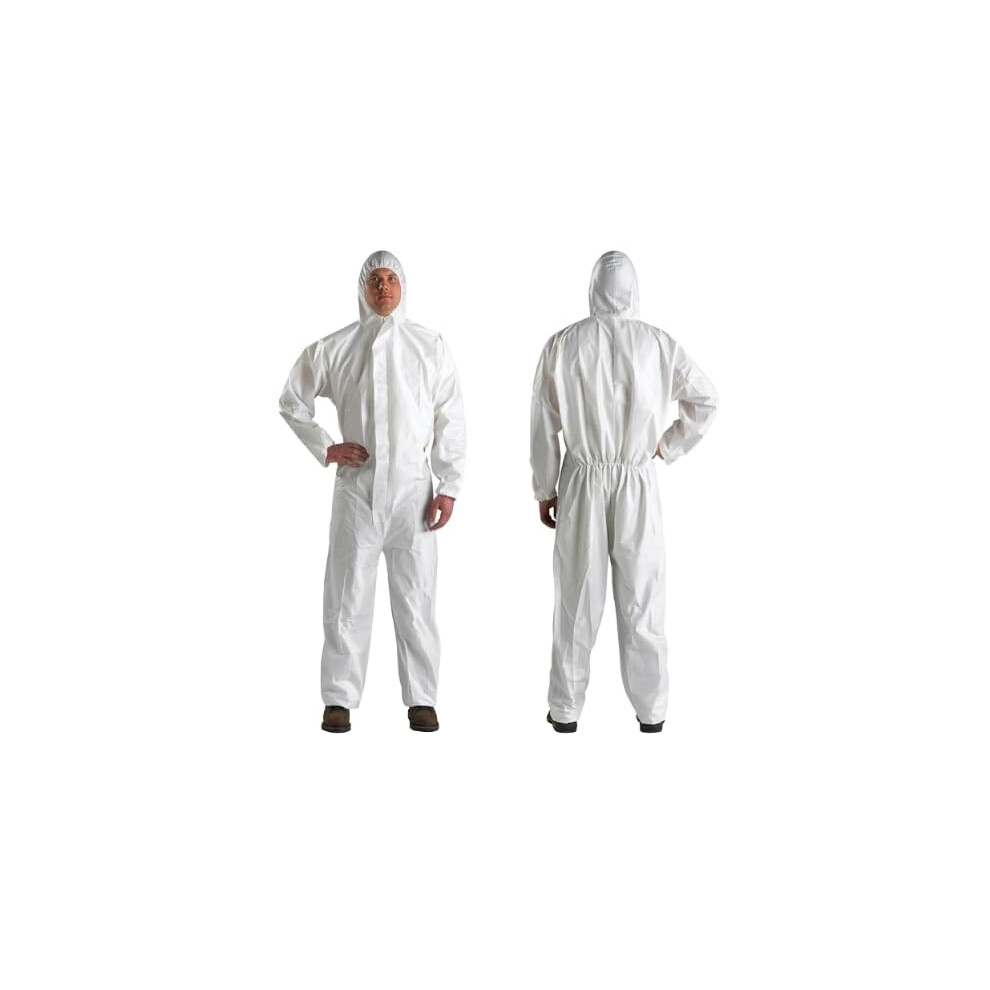 Disposable Coveralls With Hood And Elastic Wrists, Breathable Microporous Hazmat Suit Large 9073542213970