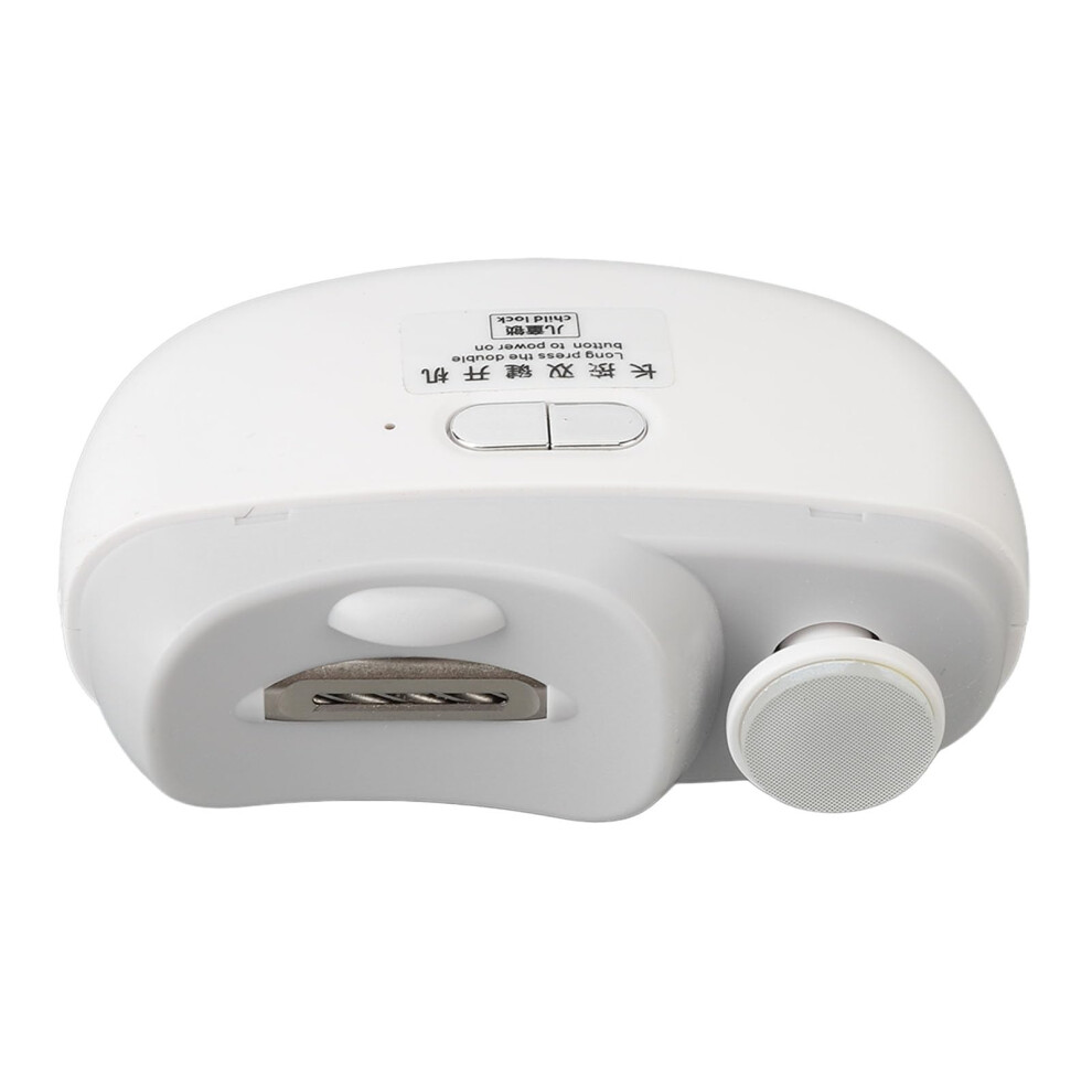 Light/White Electric Nail Clipper With Led Safe Rechargeable Nail Trimmer With Enclosed Blade For Adults And Babies Â