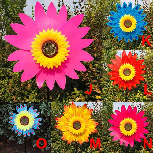 Sonnenblumen-Windmühle, Solar-Spinner, Gartendekoration, 1 Stück 2