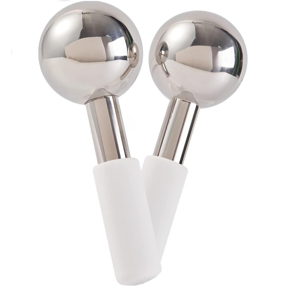 Stainless Steel Facial Ice Globes Set for Cooling Massage Relief and Puffiness Reduction Spa Experience