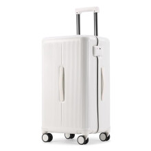 20 Inch Hard Shell Carry On Luggage with USB Port, TSA Lock, Expandable Capacity, Spinner Wheels, White