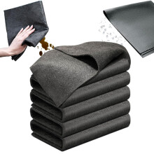 Microfiber Cleaning Cloth 11.8 x 11.8 Inch Pack of 5, Lint and Streak Towel for Glass, Window and Car