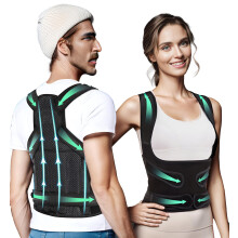 Posture Corrector for Women and Men, Adjustable Back Brace with Breathable Support for Pain Relief