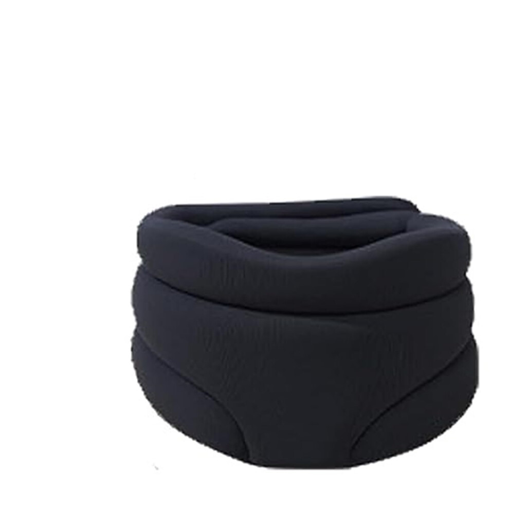 Black Cervical Neck Brace For Sleeping And Snoring, Soft Foam Adjustable Neck Support Brace For Pain Relief, One Size
